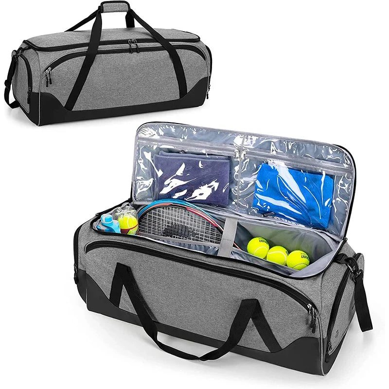 Duffle Bag Multi-Compartment Weather-Resistant Padded Shoulder Strap