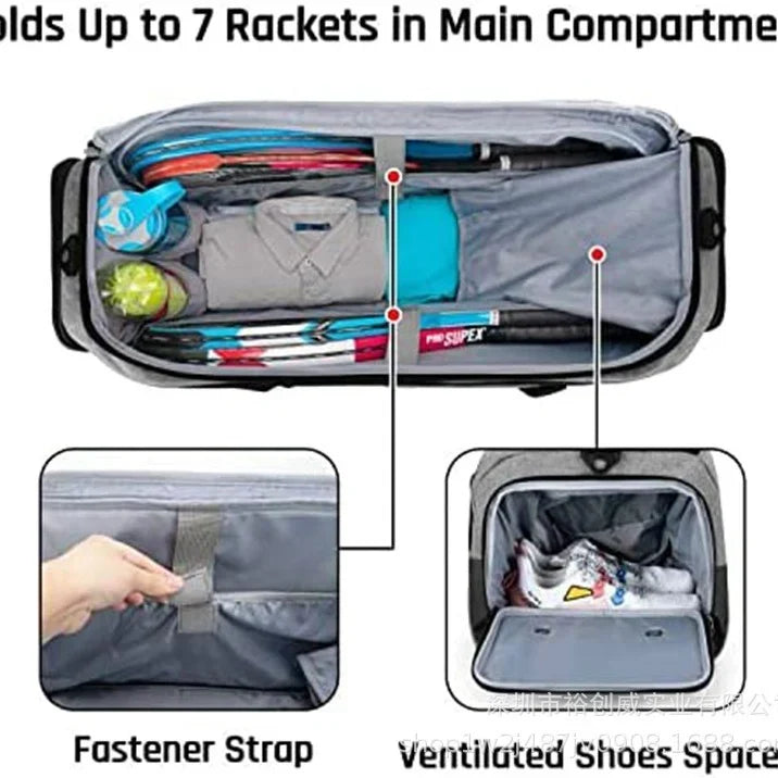 Duffle Bag Multi-Compartment Weather-Resistant Padded Shoulder Strap