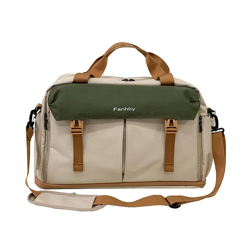 Duffle Bag Spacious Interior Multiple Pockets Padded Shoulder Straps