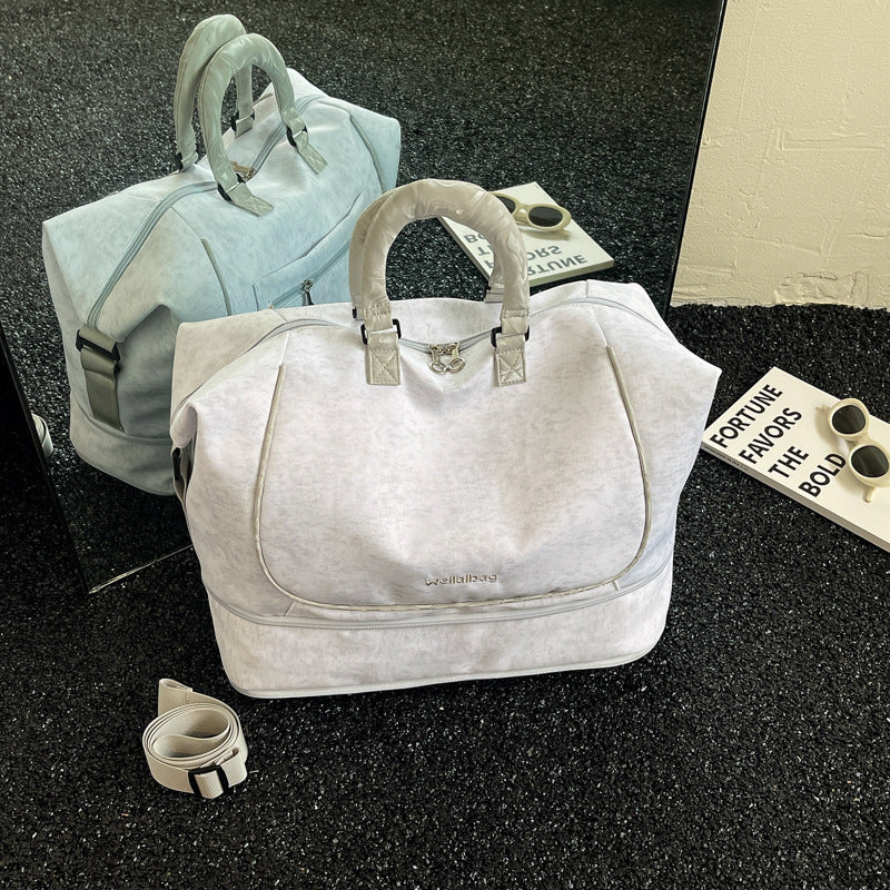 Duffle Bag Spacious Multi-Pocket Detachable Strap