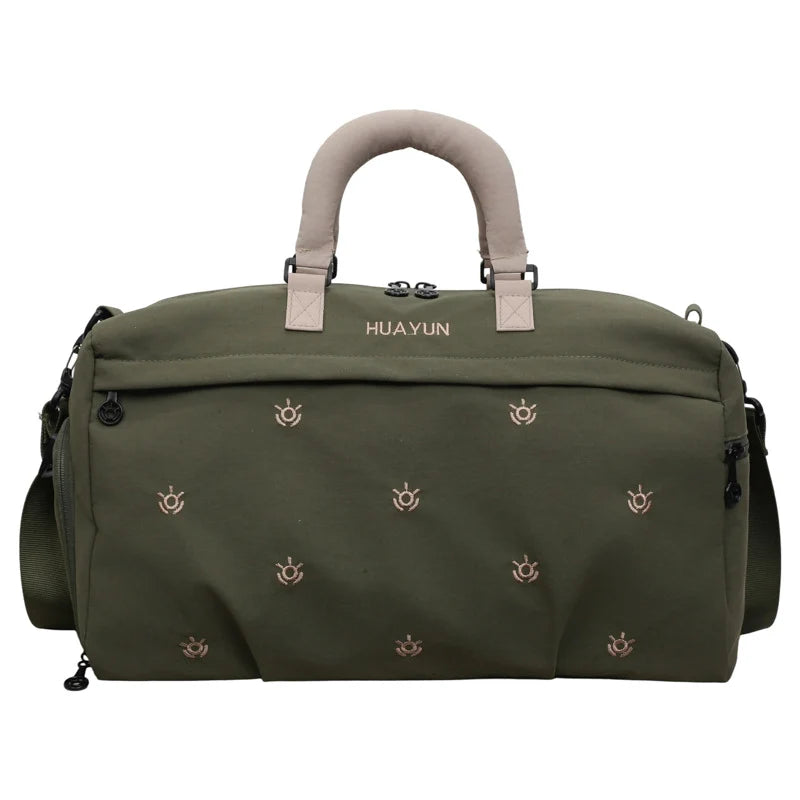 Duffle Bag Tear-Resistant Fabric Padded Handles & Multiple Pockets