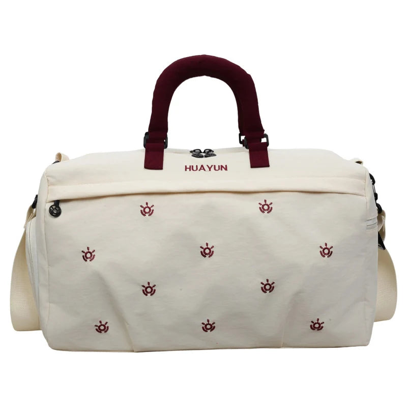 Duffle Bag Tear-Resistant Fabric Padded Handles & Multiple Pockets