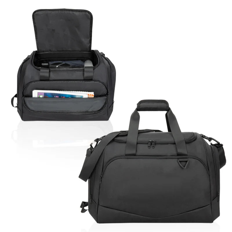 Duffle Bag Water-Resistant Multi-Compartment Padded Handles & Detachable Strap