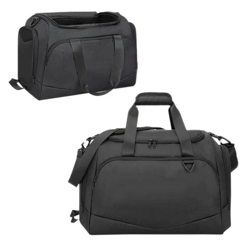 Duffle Bag Water-Resistant Multi-Compartment Padded Handles & Detachable Strap