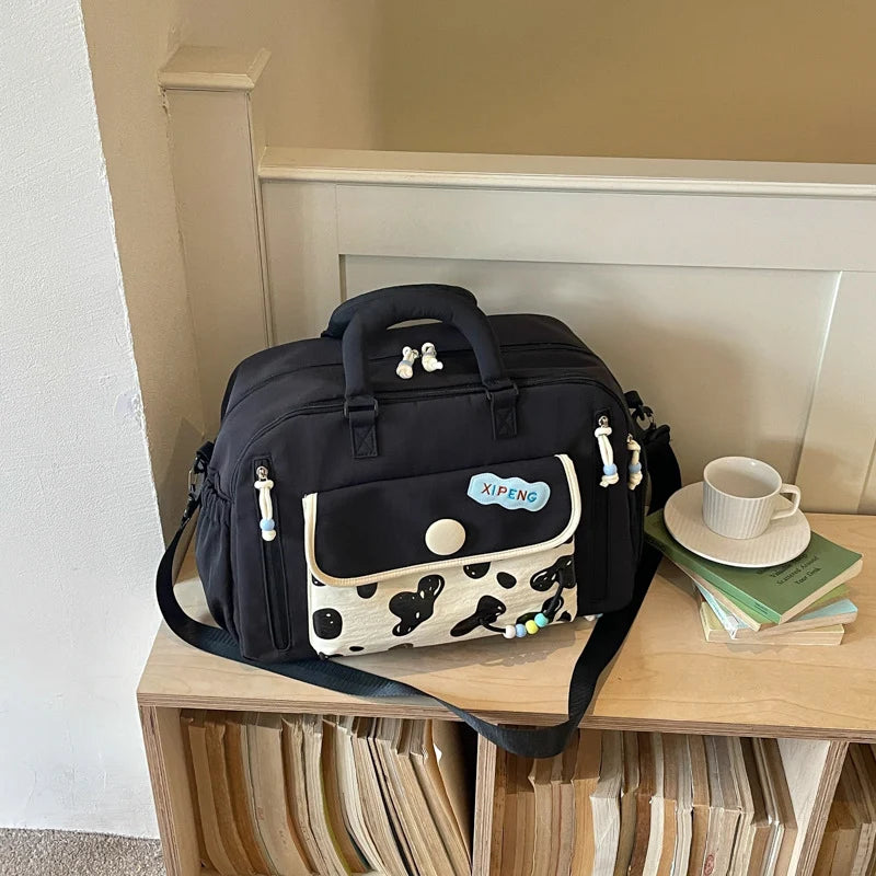 Duffle Bag Water-Resistant Multi-Pocket Padded Handles & Adjustable Strap