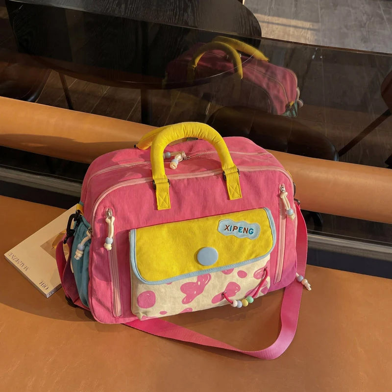 Duffle Bag Water-Resistant Multi-Pocket Padded Handles & Adjustable Strap