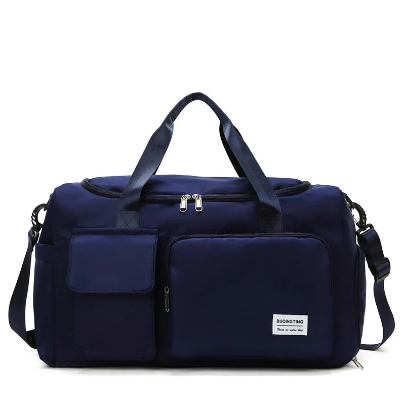 Duffle Bag Water-Resistant Multi-Pocket Shoulder Strap & Handles