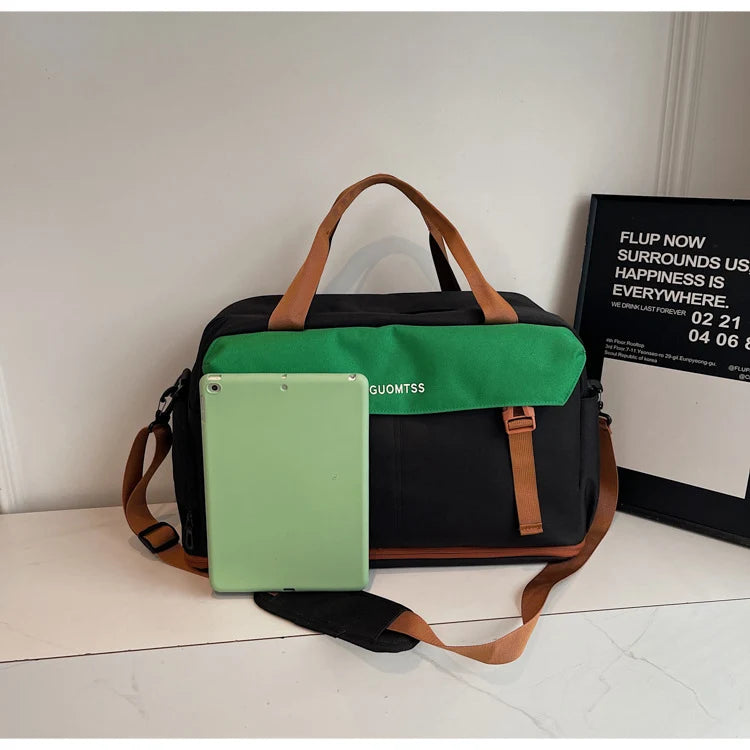 Duffle Bag Water-Resistant Multiple Compartments & Padded Strap