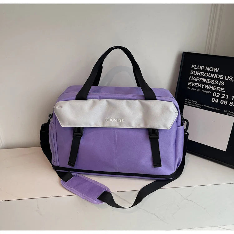 Duffle Bag Water-Resistant Multiple Compartments & Padded Strap