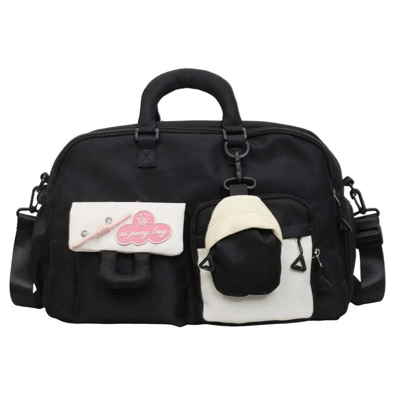 Duffle Bag Water-Resistant Padded Handles & Detachable Strap