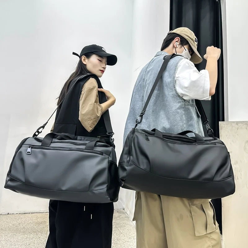 Duffle Bag Water-Resistant Shoe Pocket & Multiple Compartments