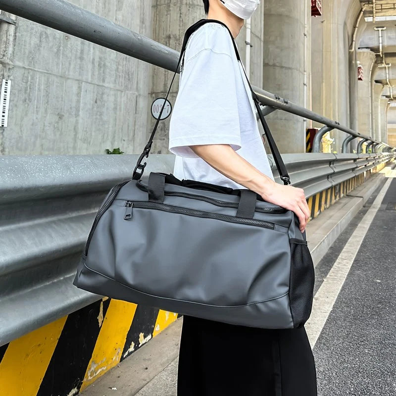 Duffle Bag Water-Resistant Shoe Pocket & Multiple Compartments