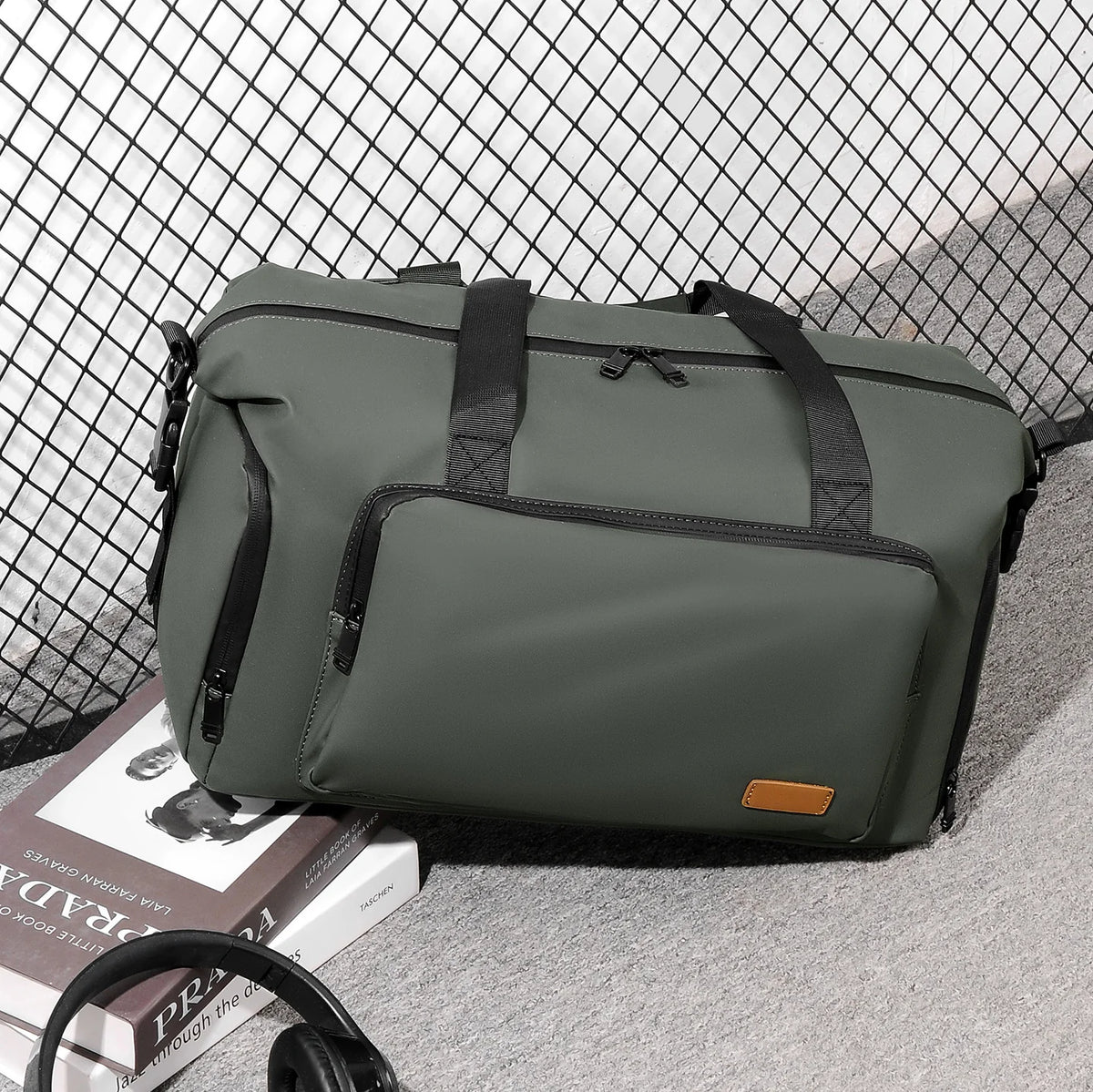 Duffle Bag Waterproof Spacious Detachable Strap & Front Pocket