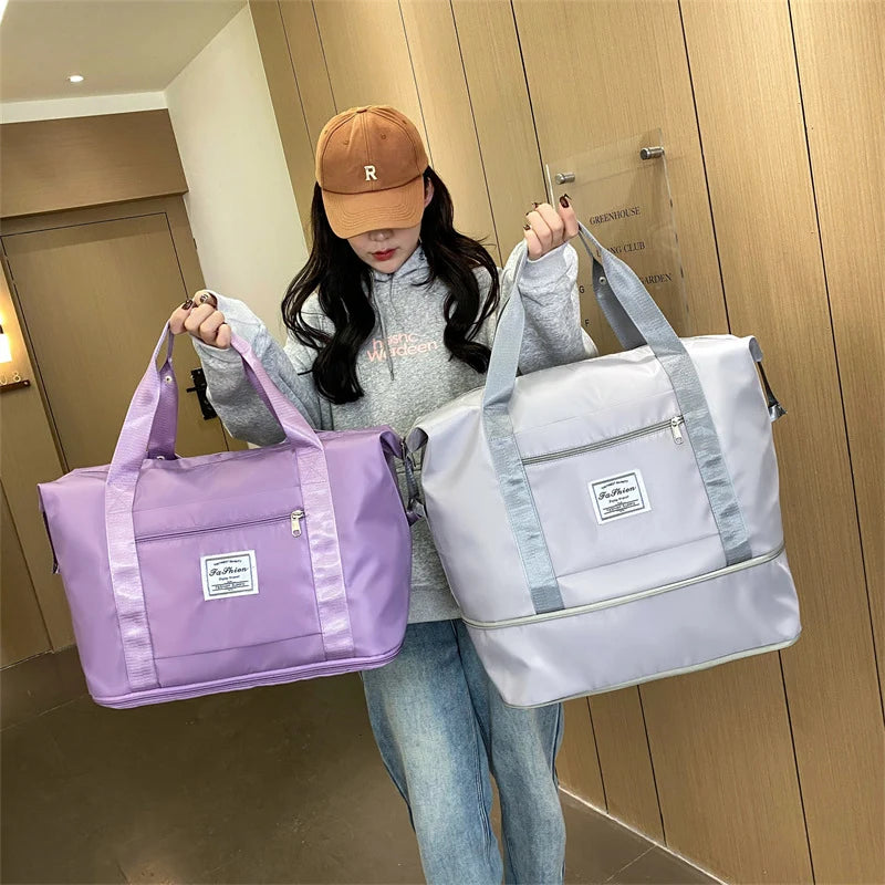 Duffle Bag Weather-Resistant Spacious Multiple Pockets Adjustable Strap