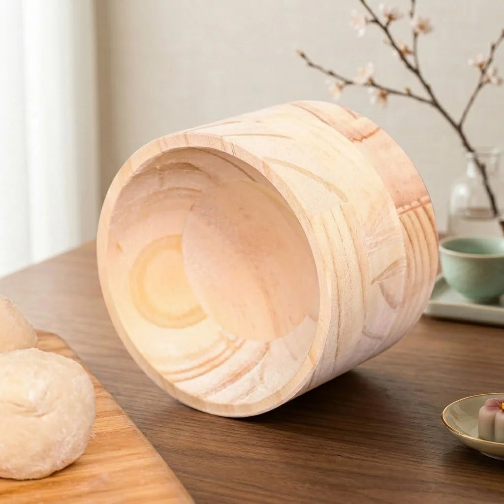 Dumpling Wrapper Maker Wooden Press-and-Rotate Design