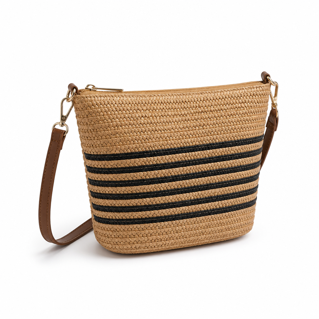Durable Adjustable-Strap Zipper Shoulder Bag
