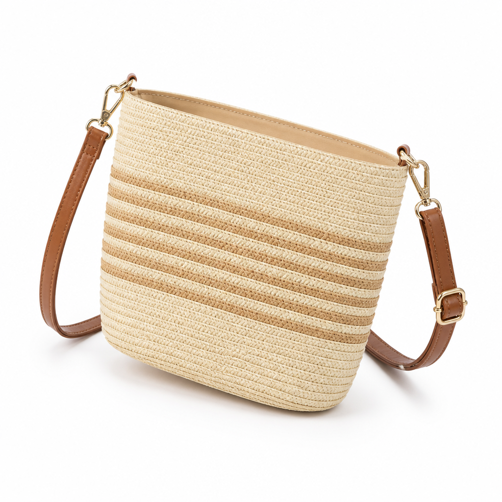 Durable Adjustable-Strap Zipper Shoulder Bag