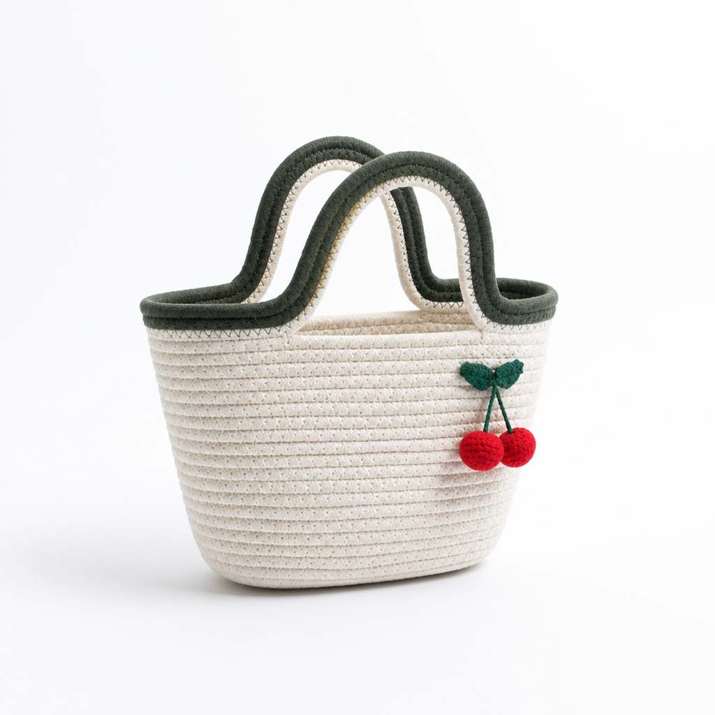Durable Eco-Friendly Fruit-Print Picnic Tote