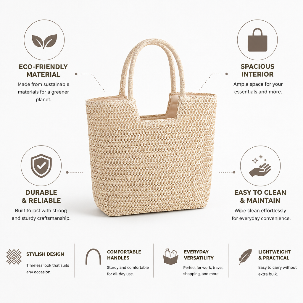 Durable Eco-Friendly Spacious Tote (Padded Handles)