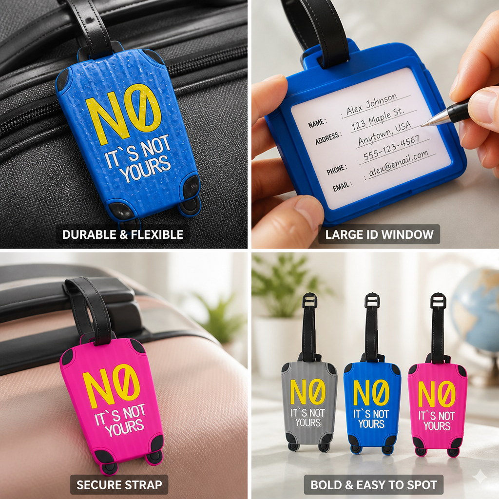 Durable & Flexible Luggage Tag (Large ID Window)