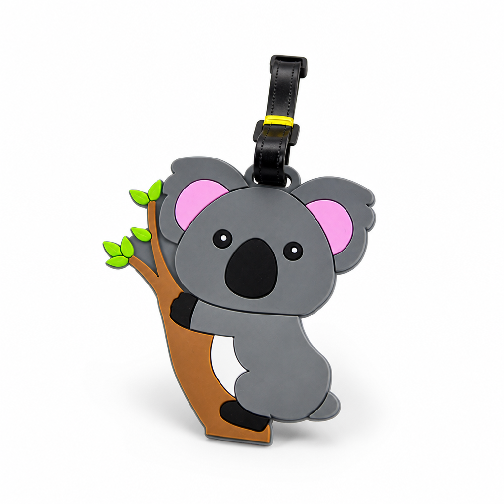 Durable Flexible Rubber Koala Luggage Tag (Writable ID)