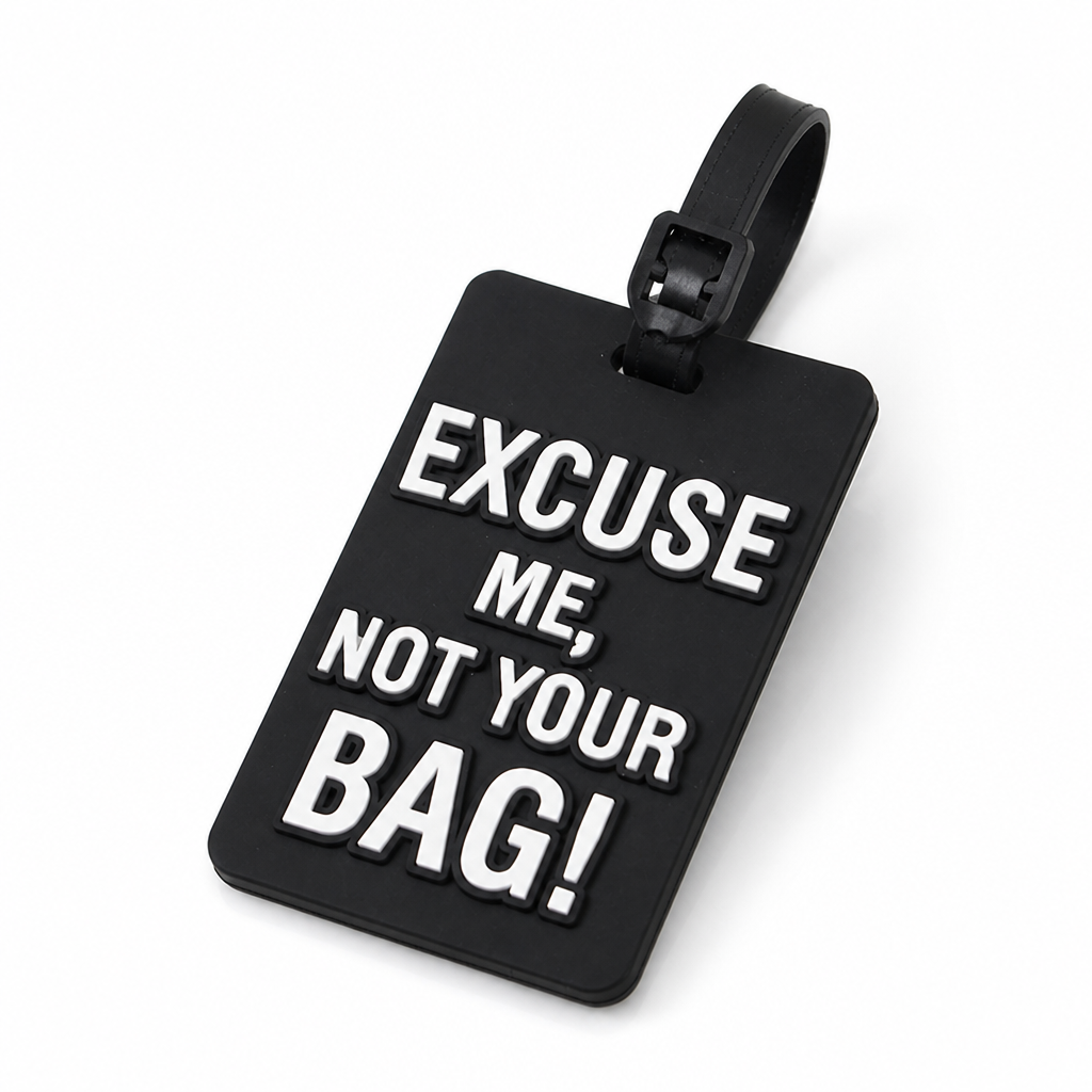 Durable Flexible Rubber Luggage Tag (Secure Strap)