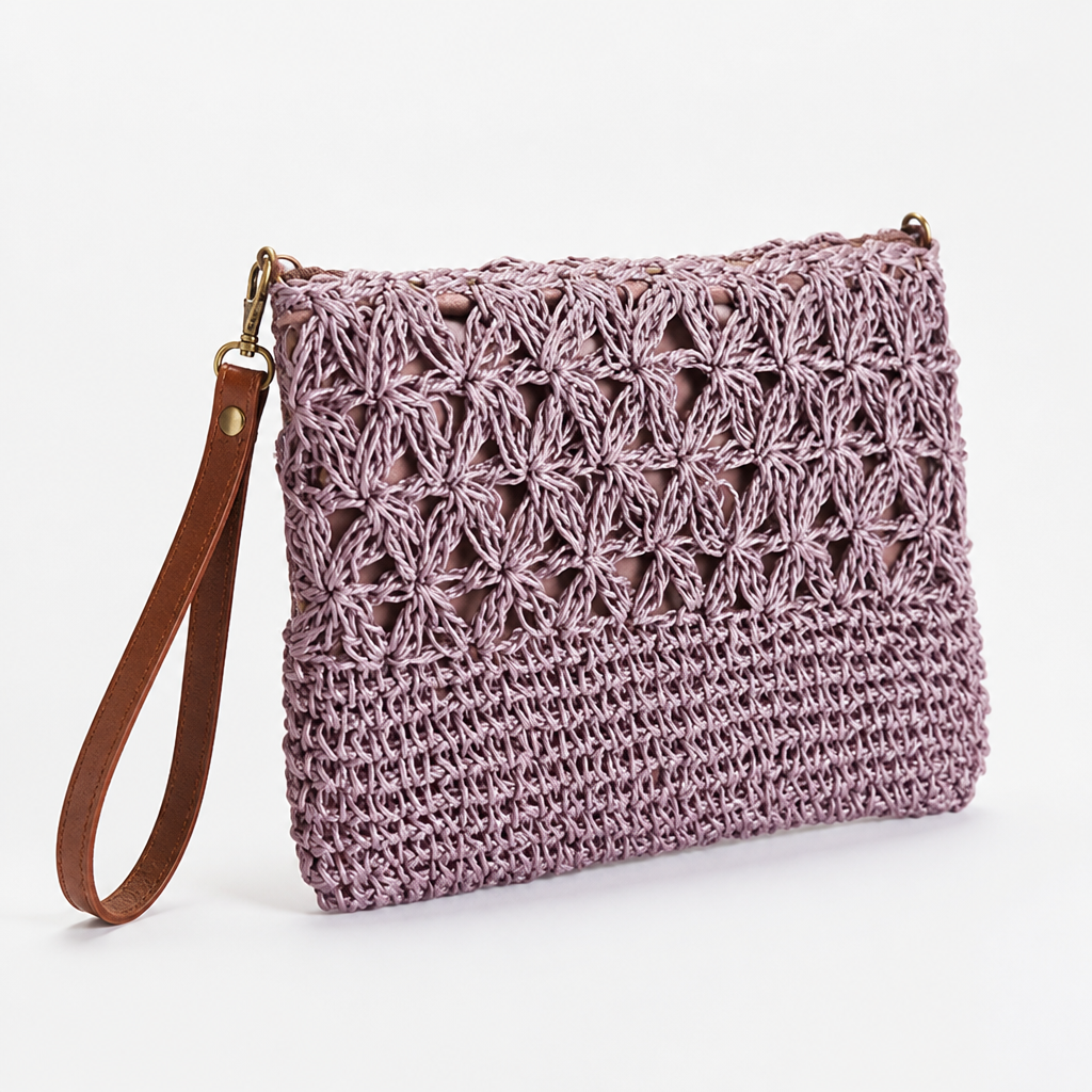 Durable Handcrafted Macrame Clutch (With Carrying Handle)