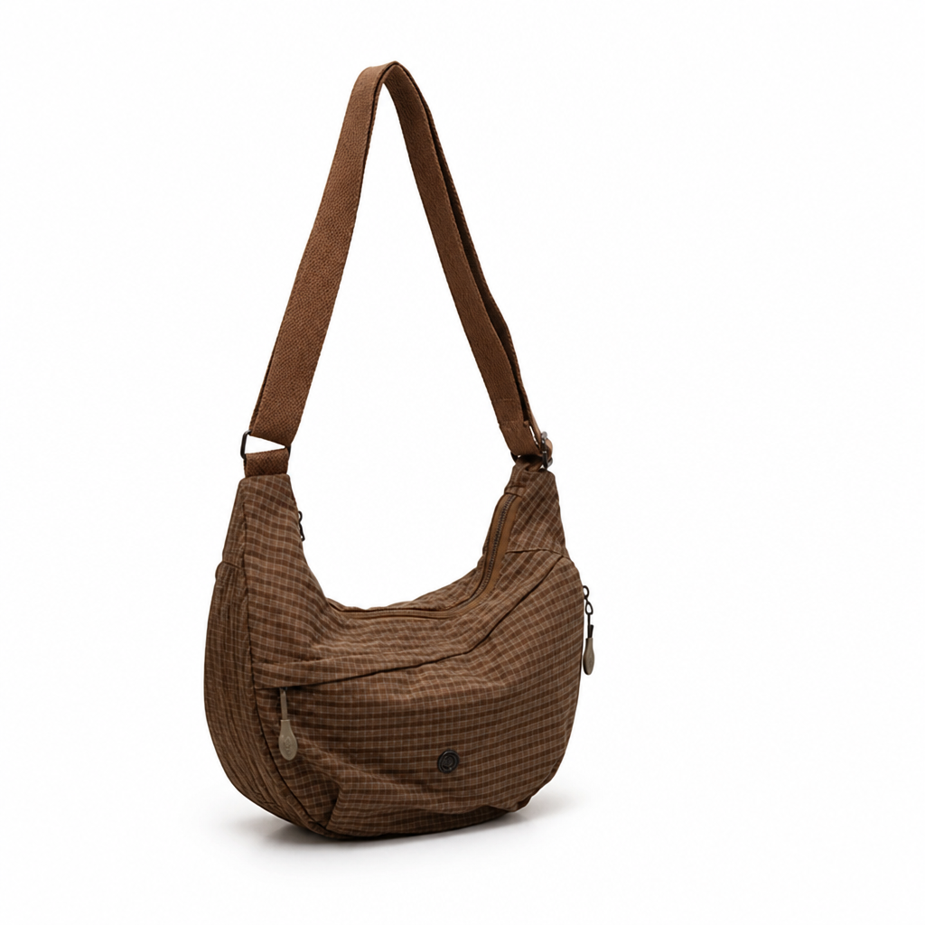 Durable Lightweight Checkered Sling Bag
