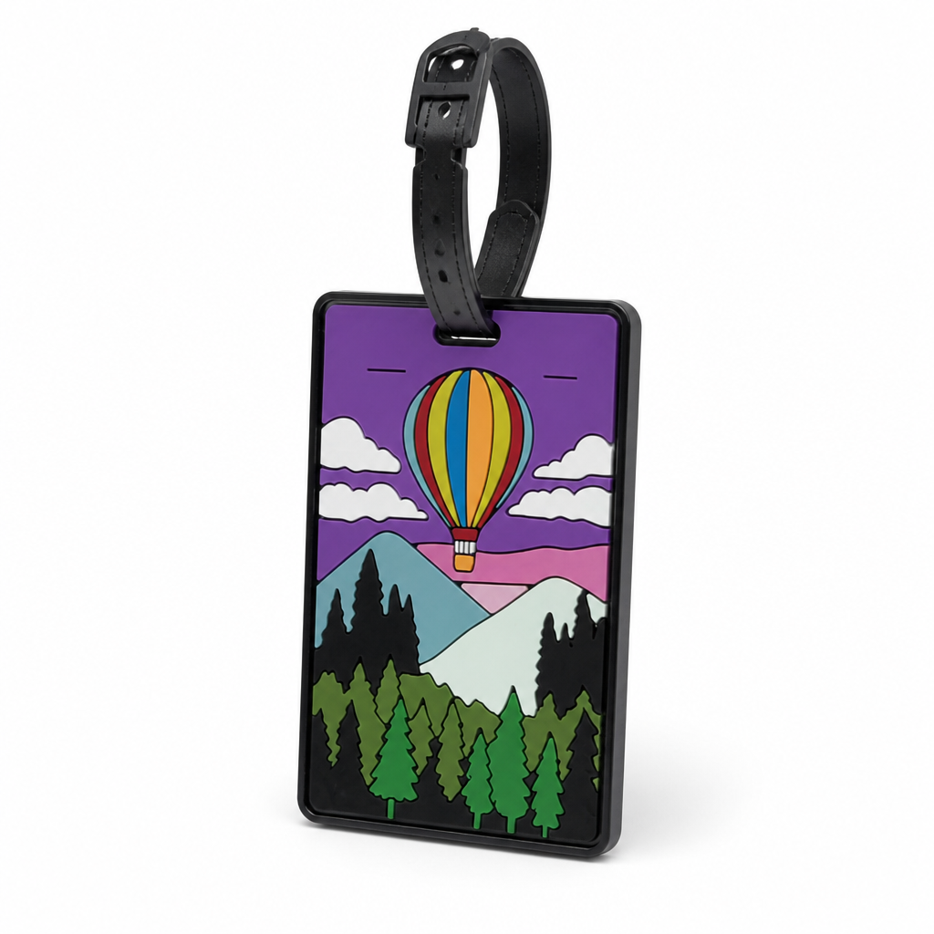 Durable Mountain Sunset Writable Luggage Tag