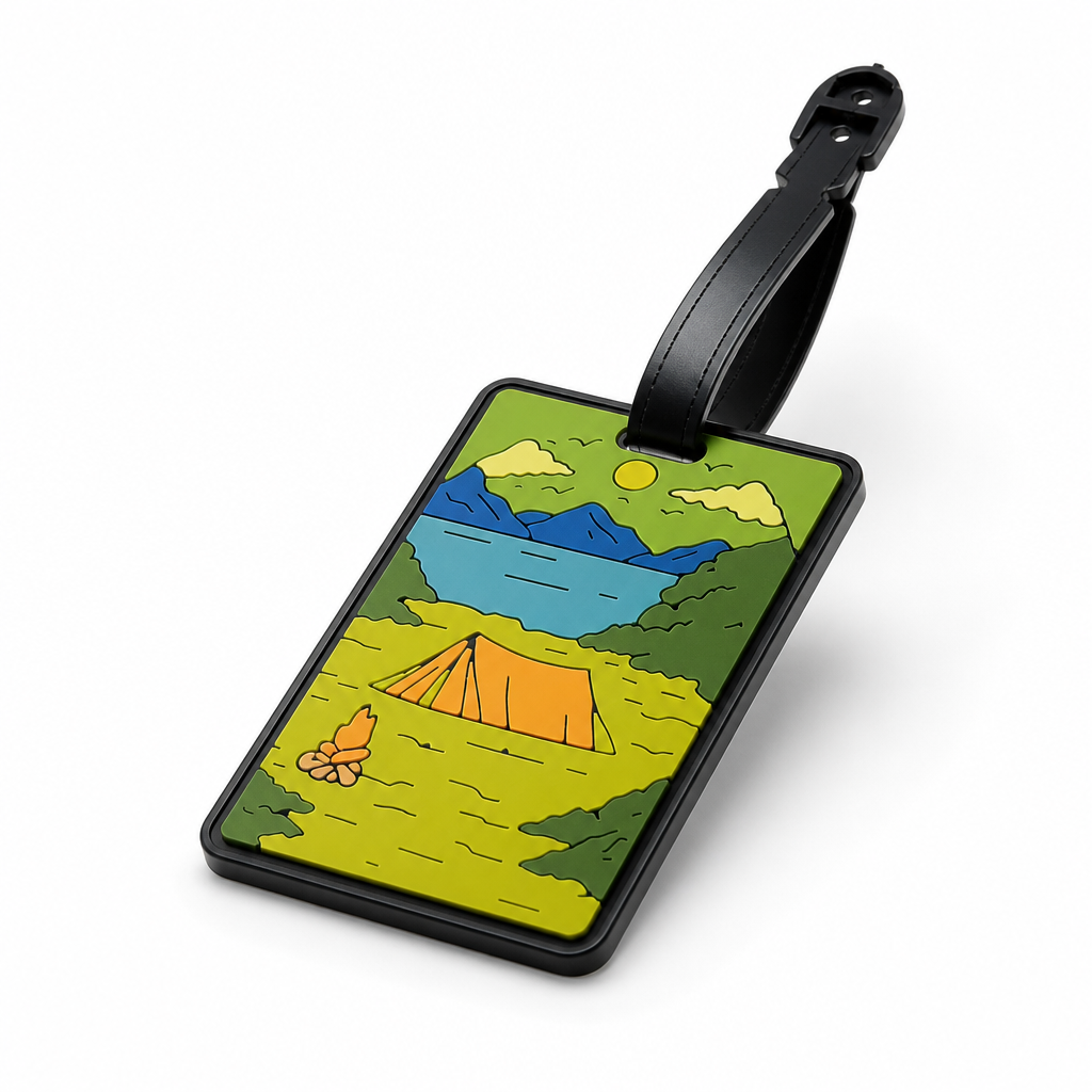 Durable Mountain Sunset Writable Luggage Tag