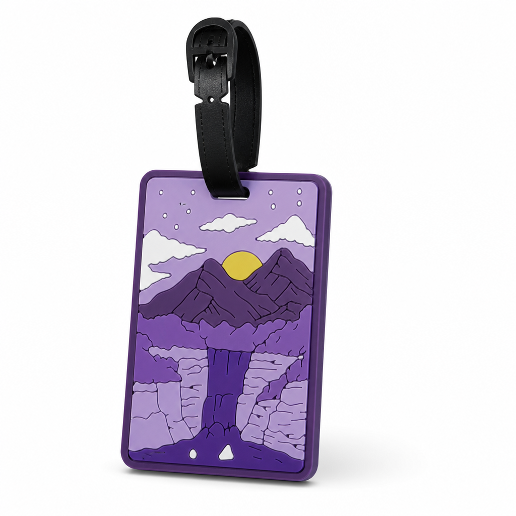 Durable Mountain Sunset Writable Luggage Tag