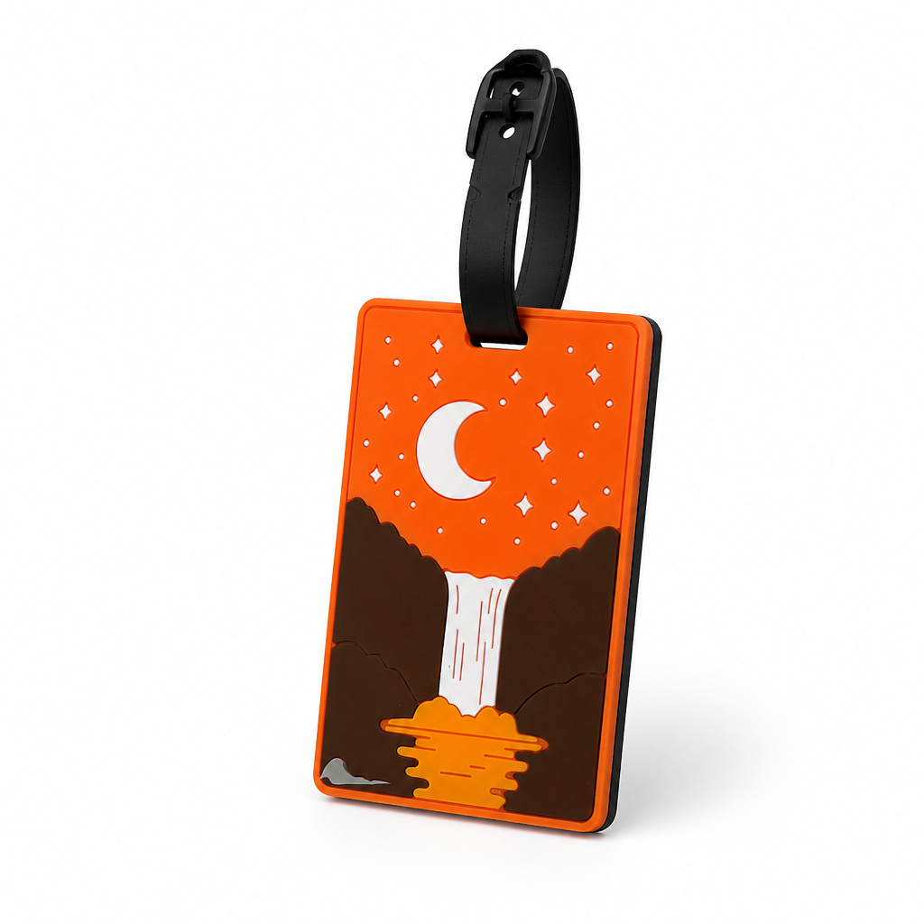 Durable Mountain Sunset Writable Luggage Tag