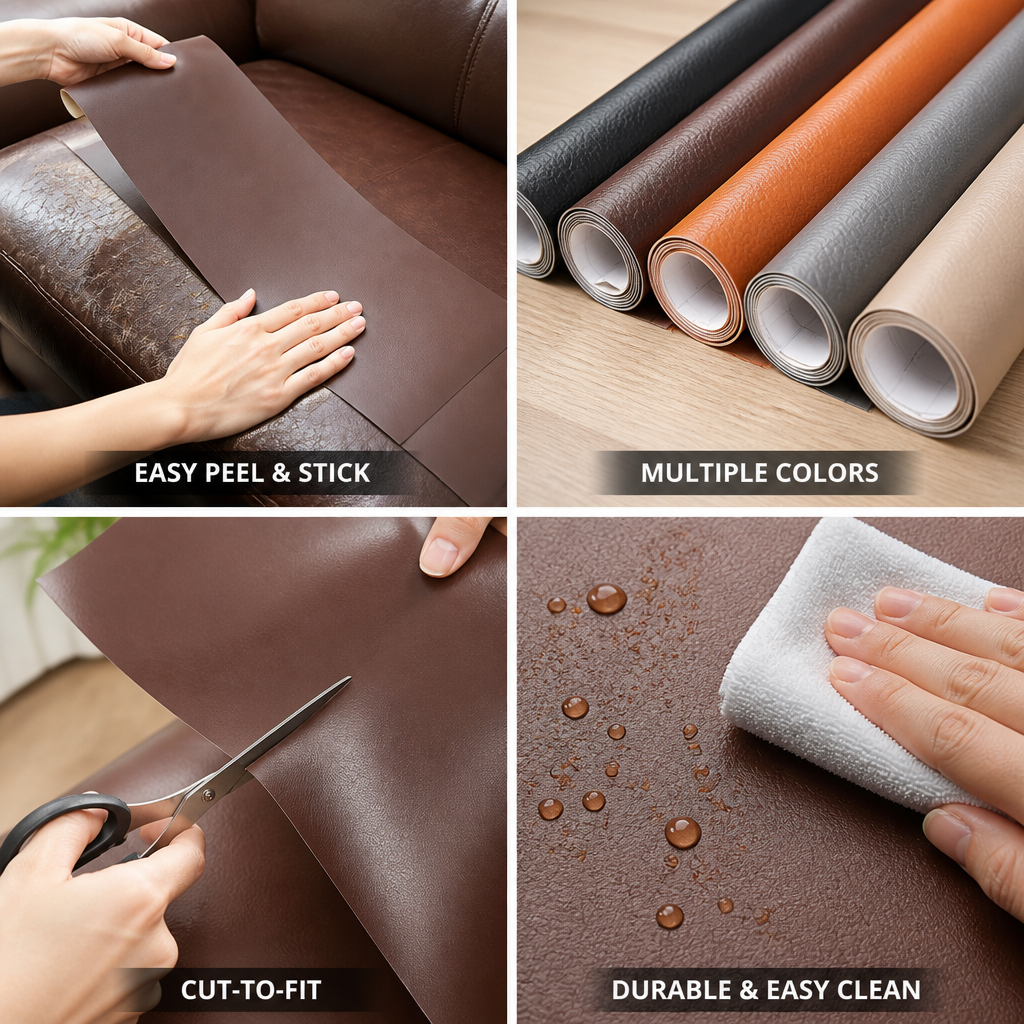 Durable Self-Adhesive PU Leather Repair Patch