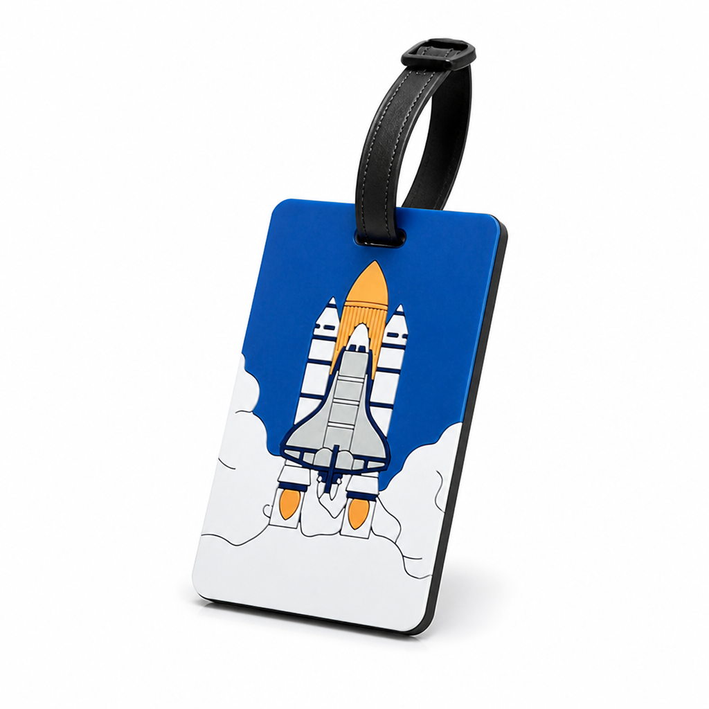 Durable & Vibrant Heart Balloon Luggage Tag (Address Card Pocket)