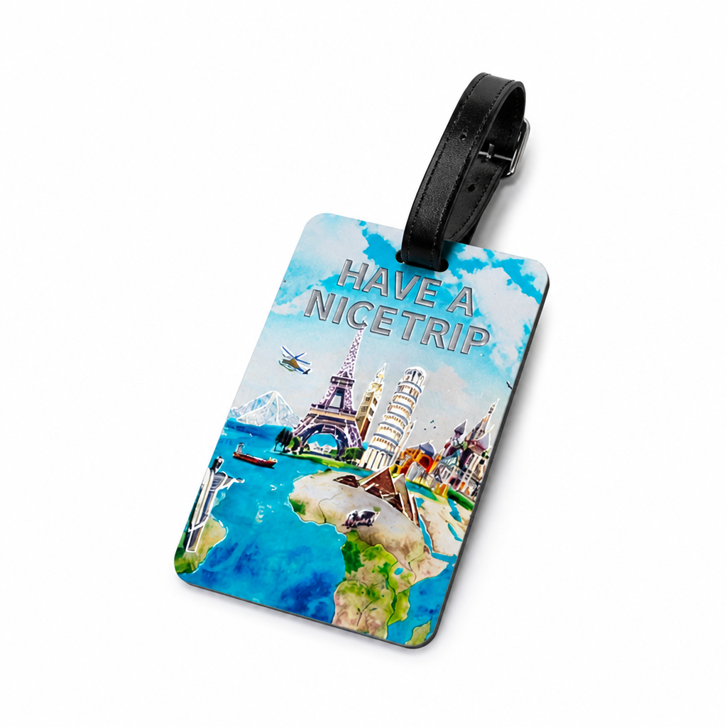 Durable & Vibrant Heart Balloon Luggage Tag (Address Card Pocket)