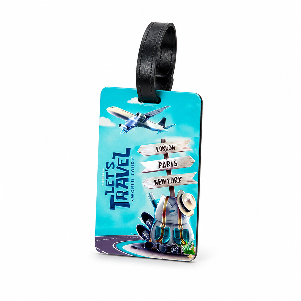 Durable & Vibrant Heart Balloon Luggage Tag (Address Card Pocket)