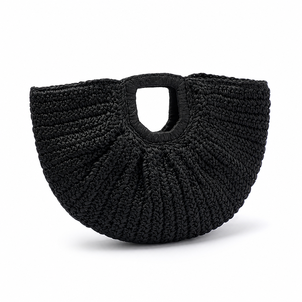 Durable Wave-Pattern Beach Bag With Ergonomic Handles