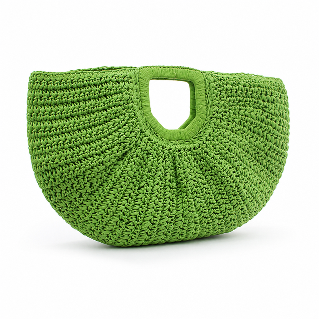 Durable Wave-Pattern Beach Bag With Ergonomic Handles