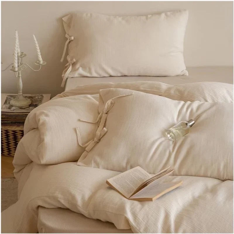 Duvet Cover Reversible Quilted With Bow Appliques