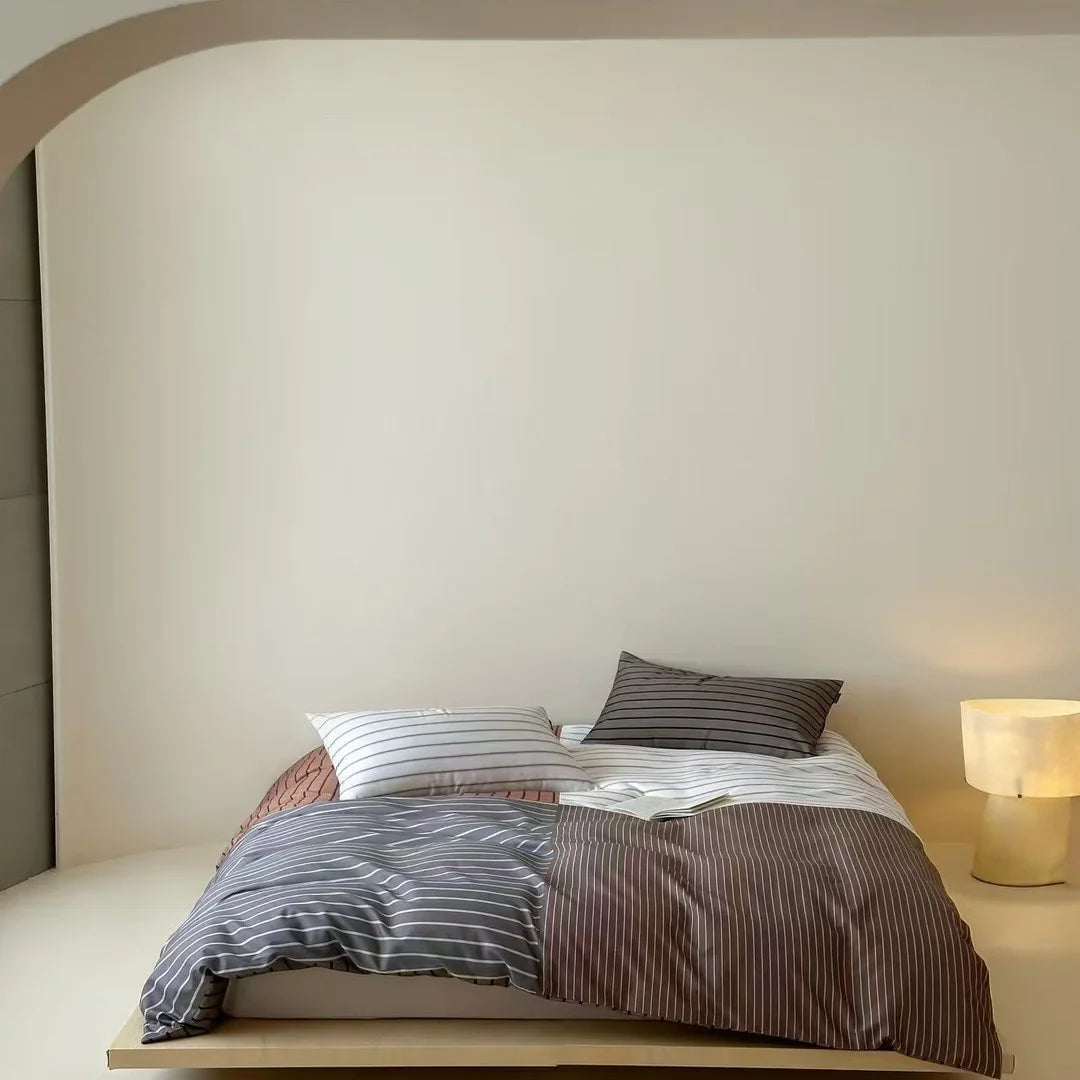 Duvet Cover Set Cotton Percale Breathable Reversible