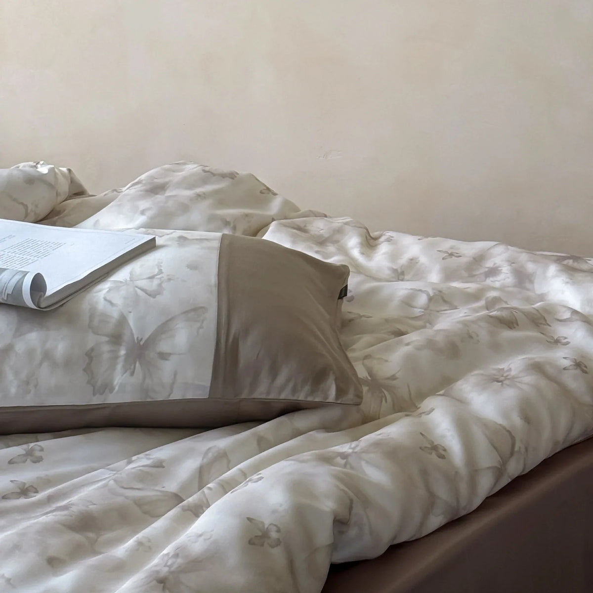 Duvet Cover Set Cotton Satin Jacquard Concealed Zipper