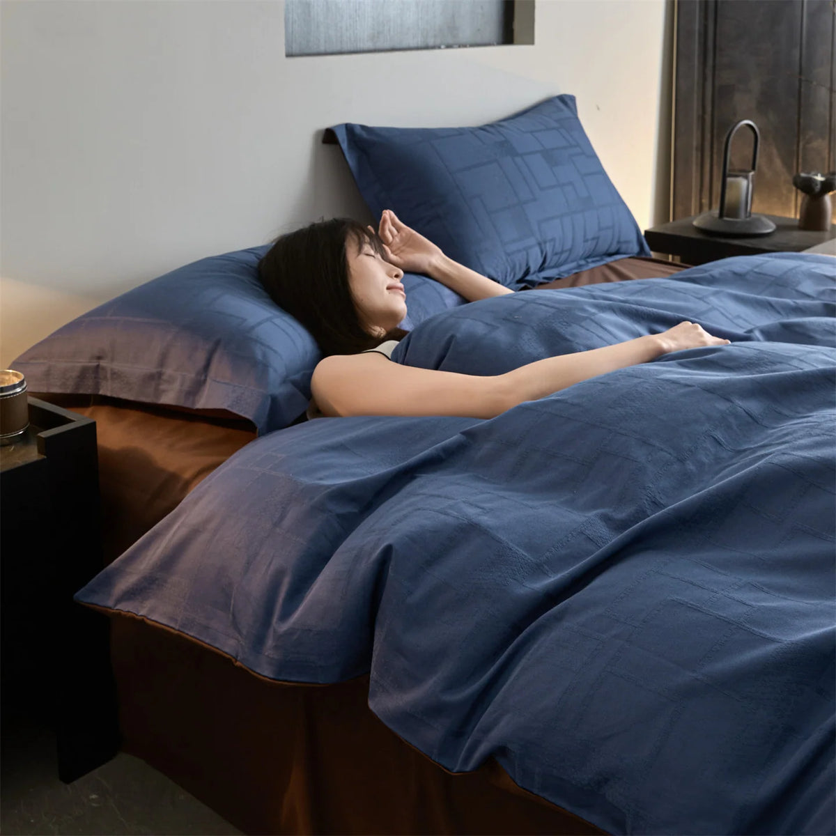 Duvet Cover Set Reversible Jacquard Machine Washable