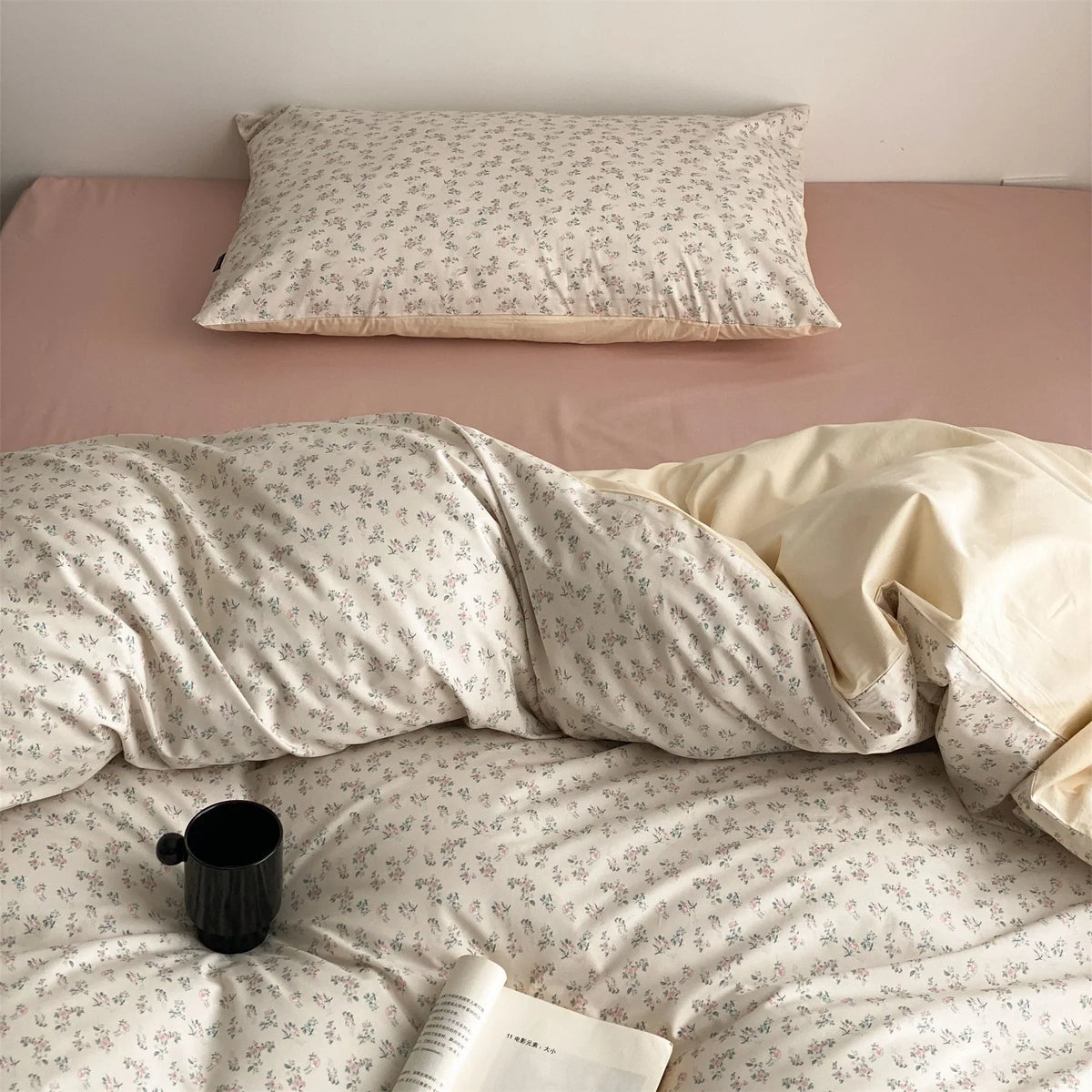 Duvet Cover Set Reversible Mako Cotton Satin 4-Piece