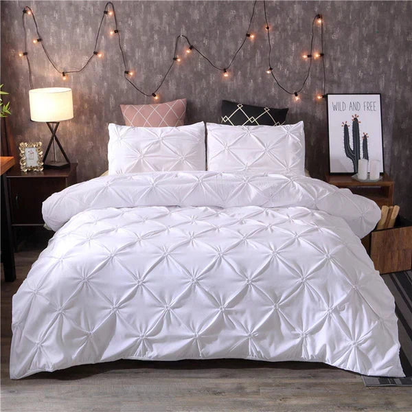 Duvet Cover Set Soft Breathable Microfiber Two Pillowcases