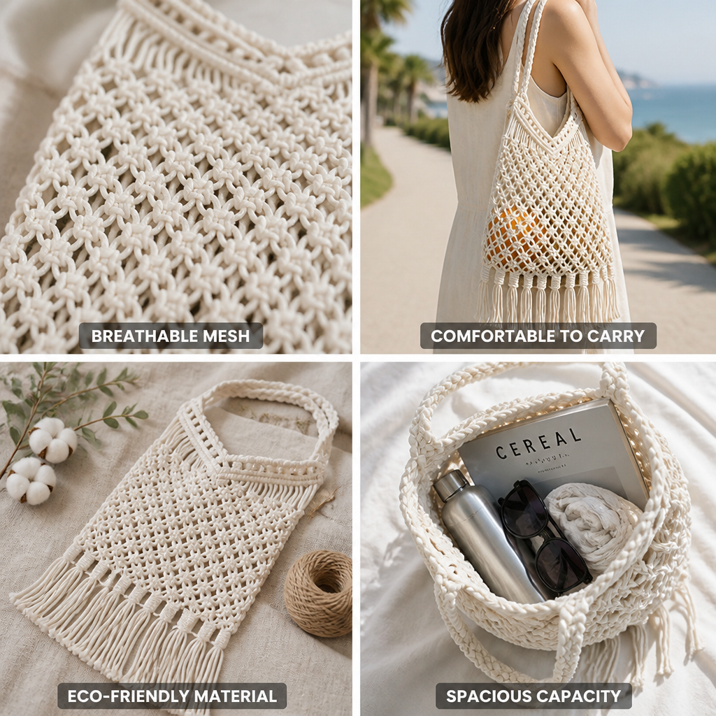 Eco-Friendly Breathable Mesh Tote Bag