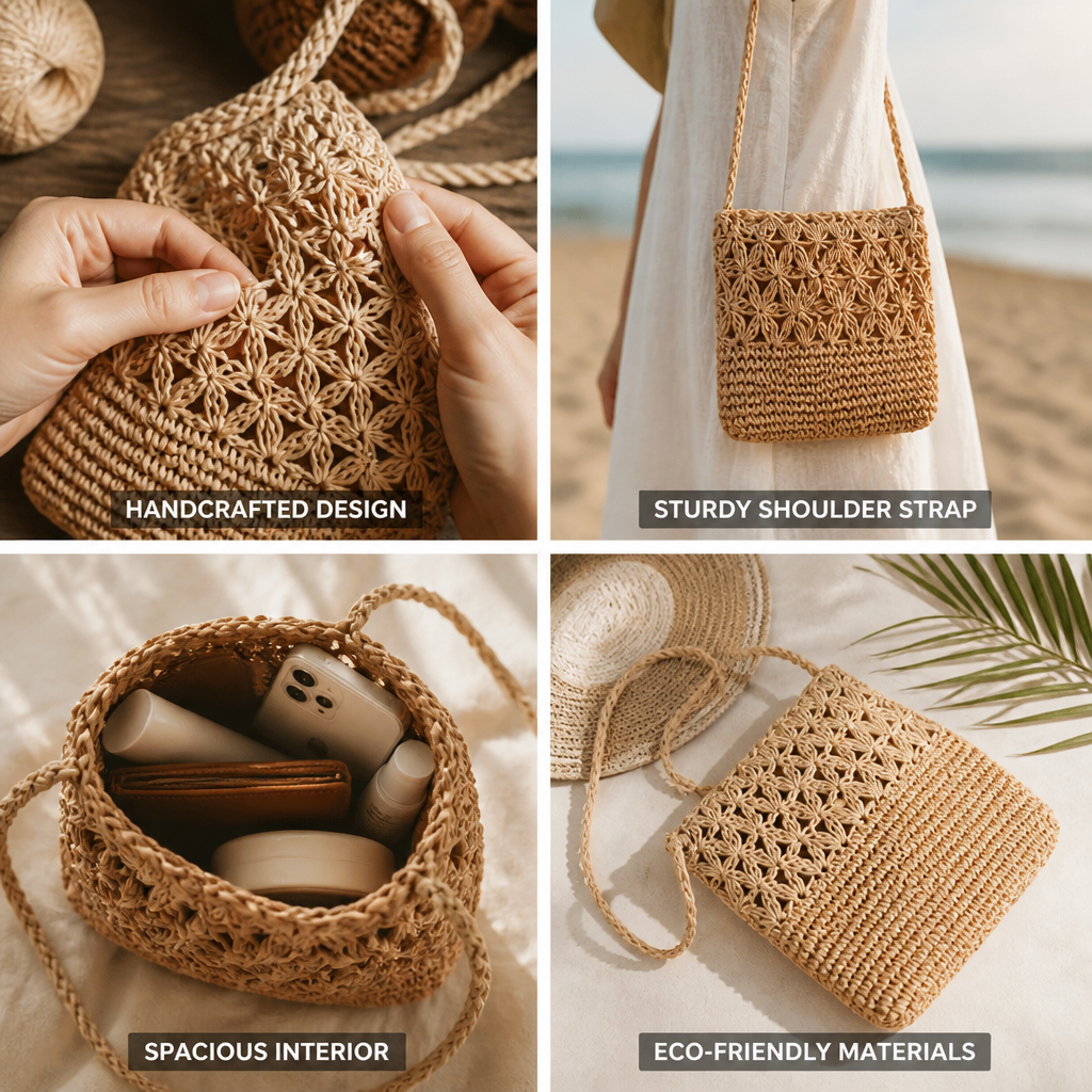 Eco-Friendly Handcrafted Macramé Shoulder Bag