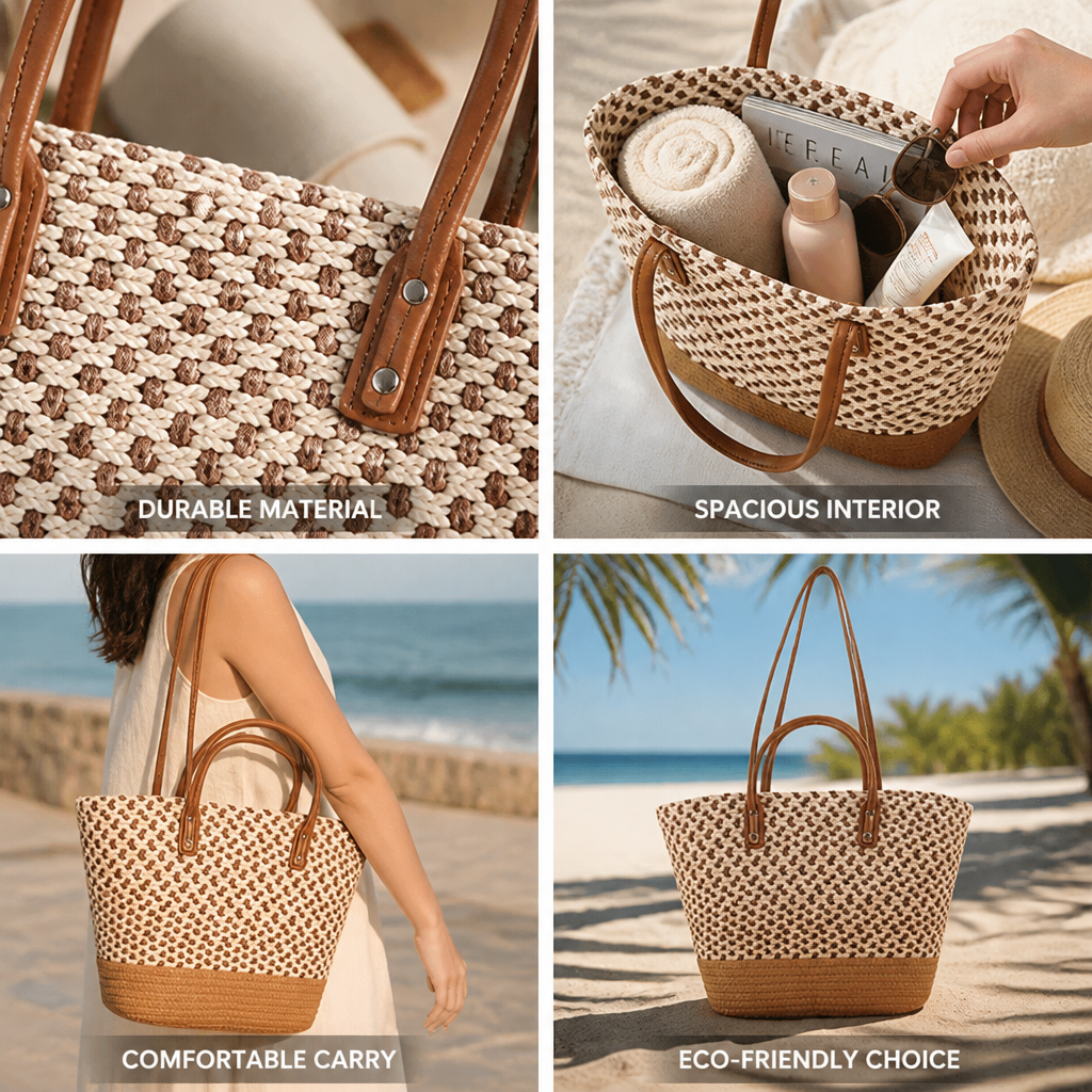 Eco-Friendly Woven Beach Bag