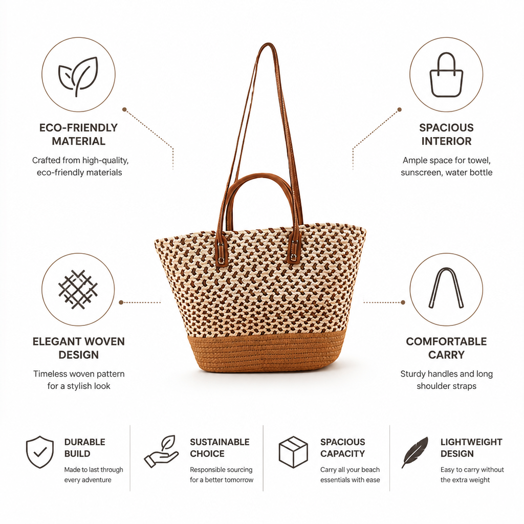 Eco-Friendly Woven Beach Bag