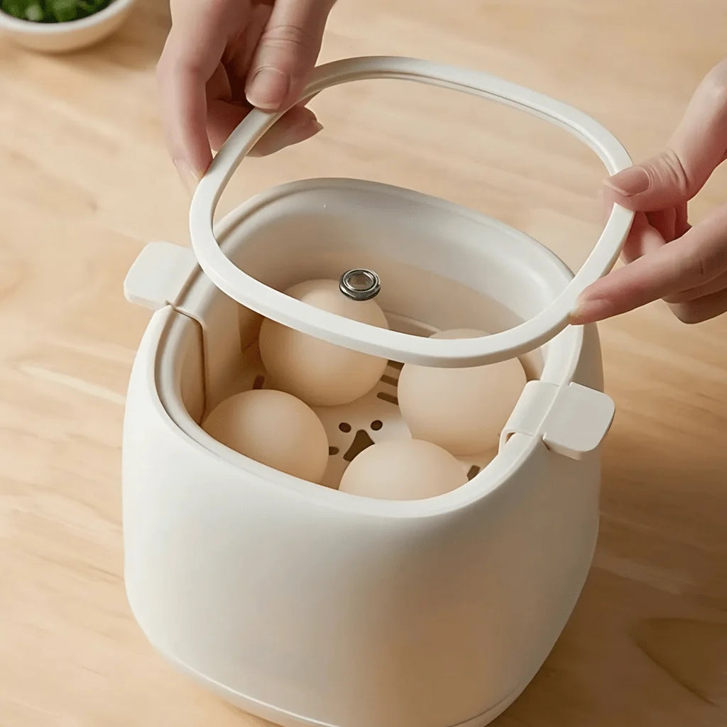 Egg Cooker One-Button Operation Automatic Shutoff Compact Design