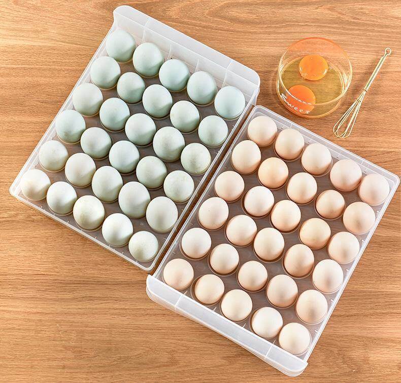 Egg Storage Container Transparent Stackable Double-Layer Drawer